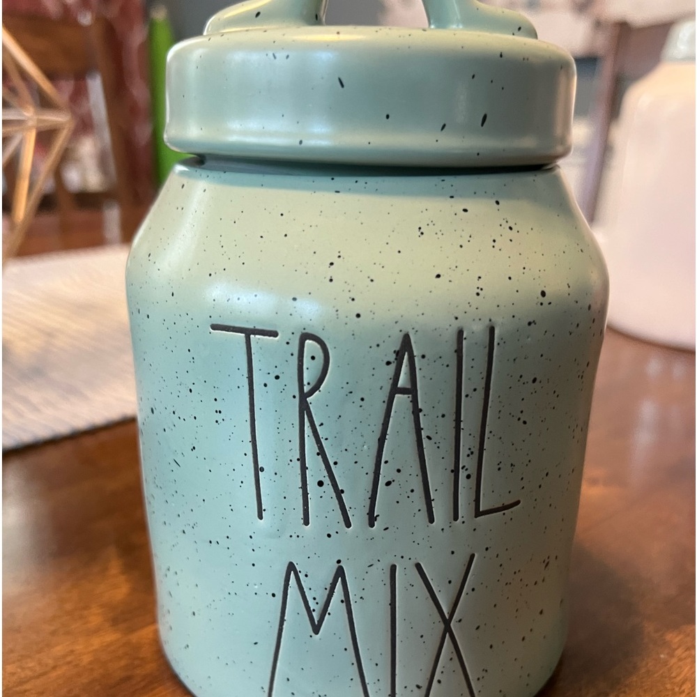 Rae Dunn trail mix jar